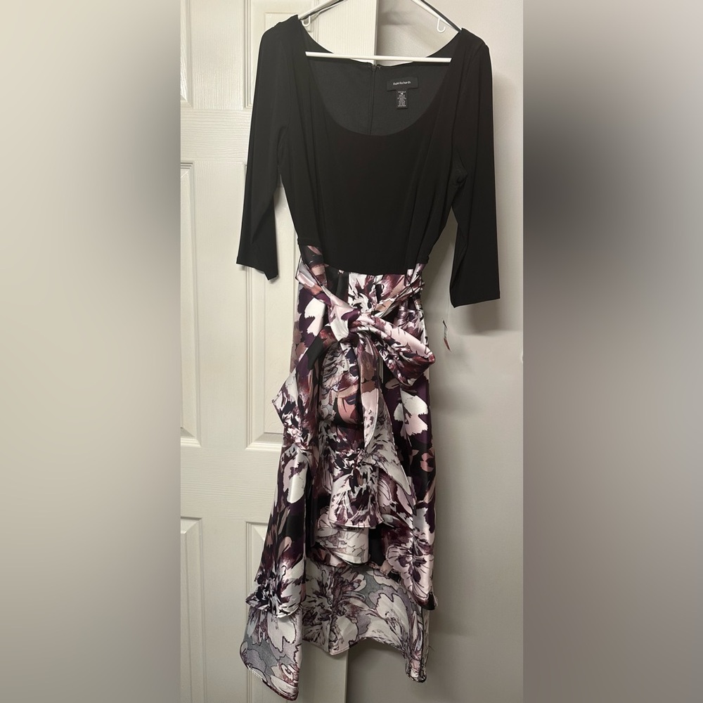 Elegant Black and Floral Dress